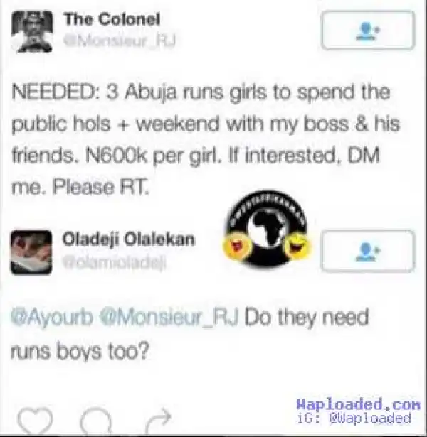 Hilarious tweet of the day